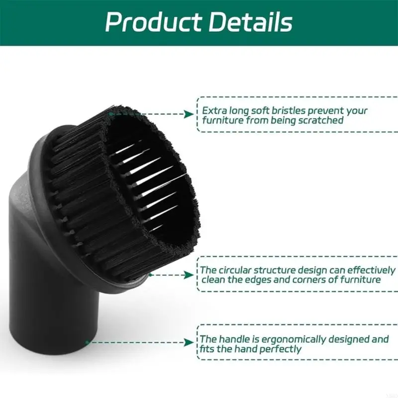 N58D 4PCS Lông trái Bóng tròn Bàn chải mềm Bàn chải mềm Nội thất Đồ nội thất Công cụ làm sạch Kết cấu nhựa thích hợp cho gia