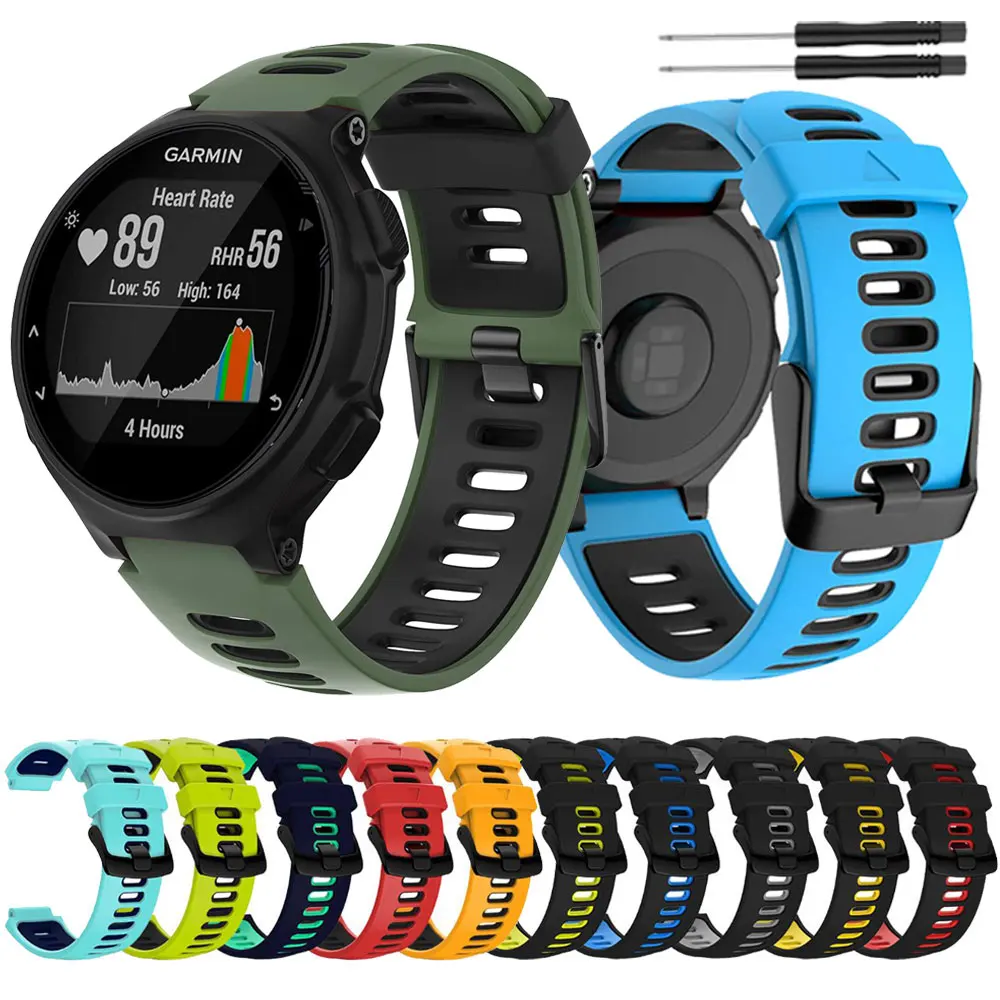 Correa de reloj para Garmin Forerunner 235 220 230 620 630 735XT, pulsera de silicona suave, accesorios para reloj inteligente