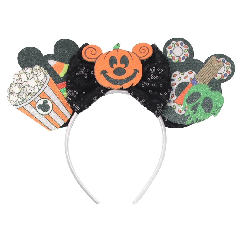 2026 Disney Castle Sequin Mouse Oren Hoofdband Pailletten Boog Haarband Voor Meisjes Kinderen Festival Party DIY Hoofddeksels Accessoires