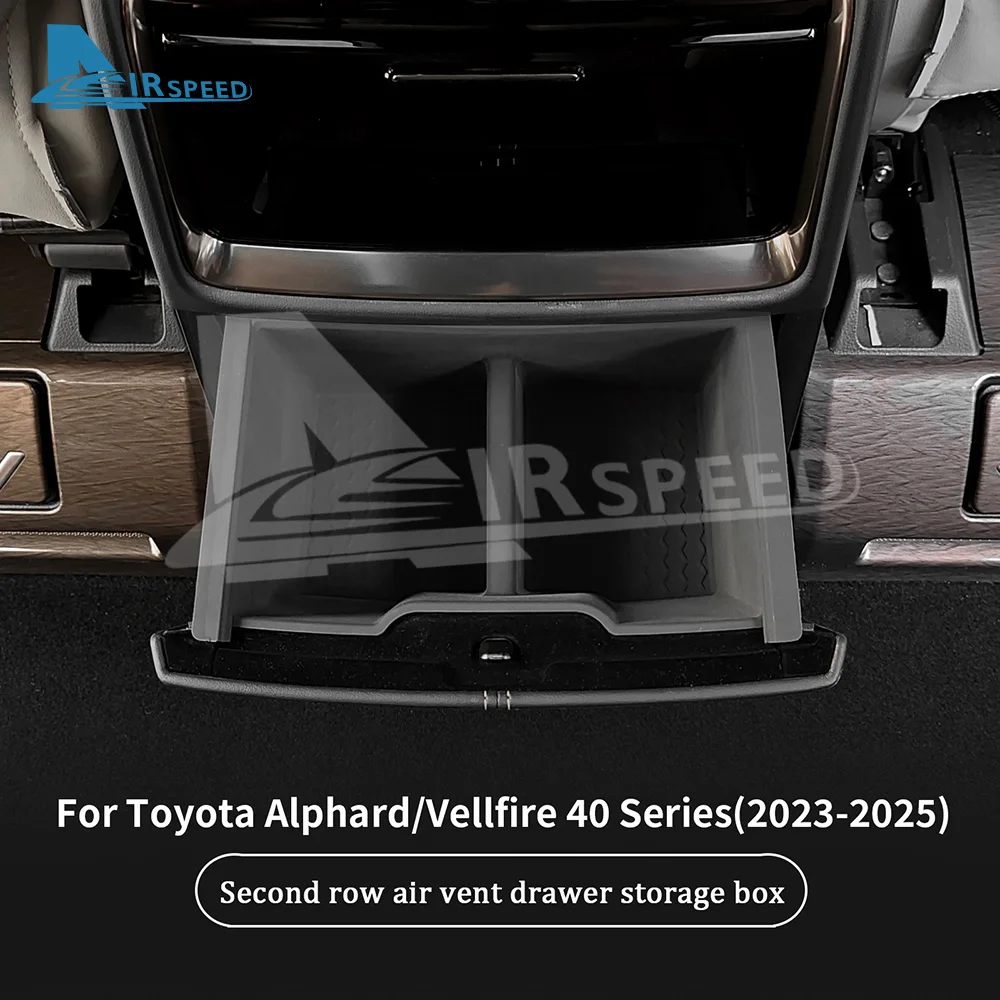 

For Toyota Alphard Vellfire 40 Series 2024 2025 Rear Garbage Storage Box of Central Control Armrest Interior Storage Accessories