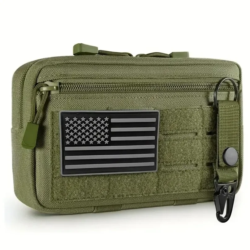 EDC Molle Tactical Pouch Waist Pack Compact Utility Pouches Waist Belt Bag Medical Bags Phone Case Outdoor Hunting Accessories view 4