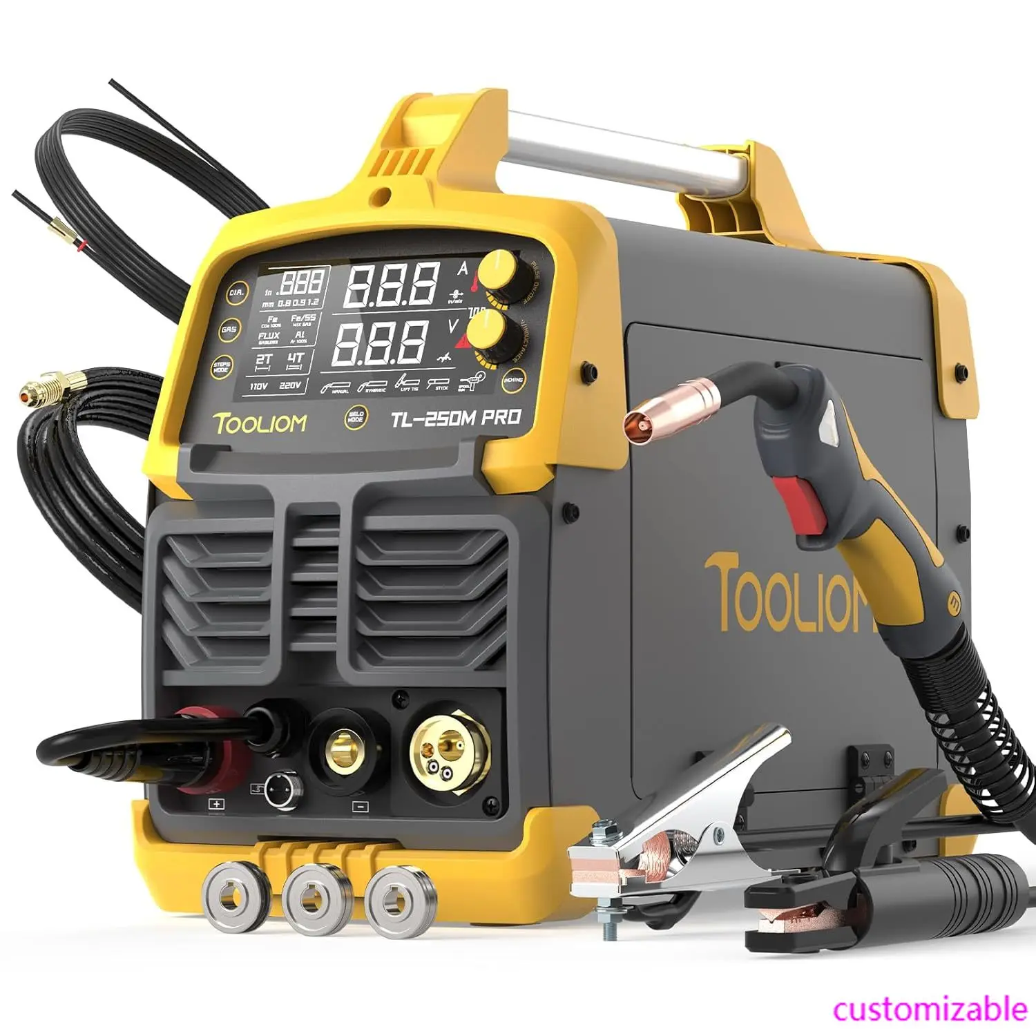 

Aluminum MIG Welder with Pulse 250A 110V/220V Dual Voltage 4 in 1 Multifunctional Welding Machine Gas/Gasless Flux MIG/Lift TIG