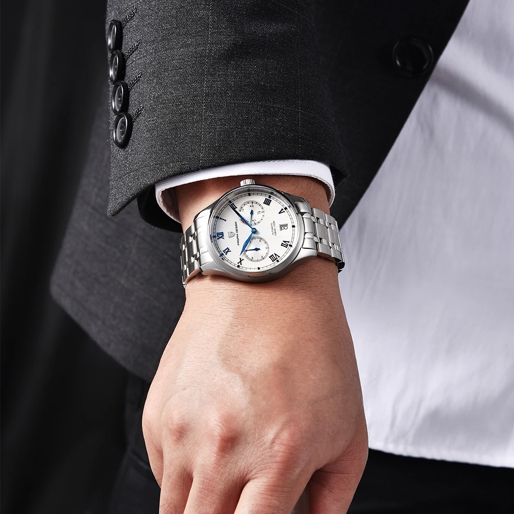 PAGANI DESIGN New Pilot Series Herren-Mechanische Uhr Luxus Saphirglas Power Storage Display Automatikuhr Herren
