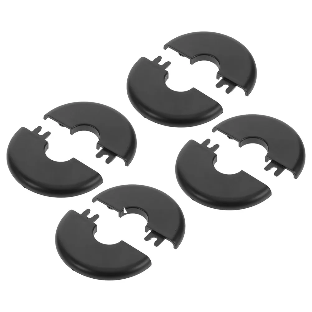 4Pcs Water Pipe Cover Hole Covers Round Flange Plastic Decorative Wall Hole Cover Plates for Bathroom Kitchen Air Conditioner