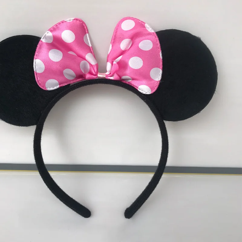 Mickey Ear Headband Hair Ornament Mickey Mouse Headband Minnie Bow Korean Headband Headband Clip