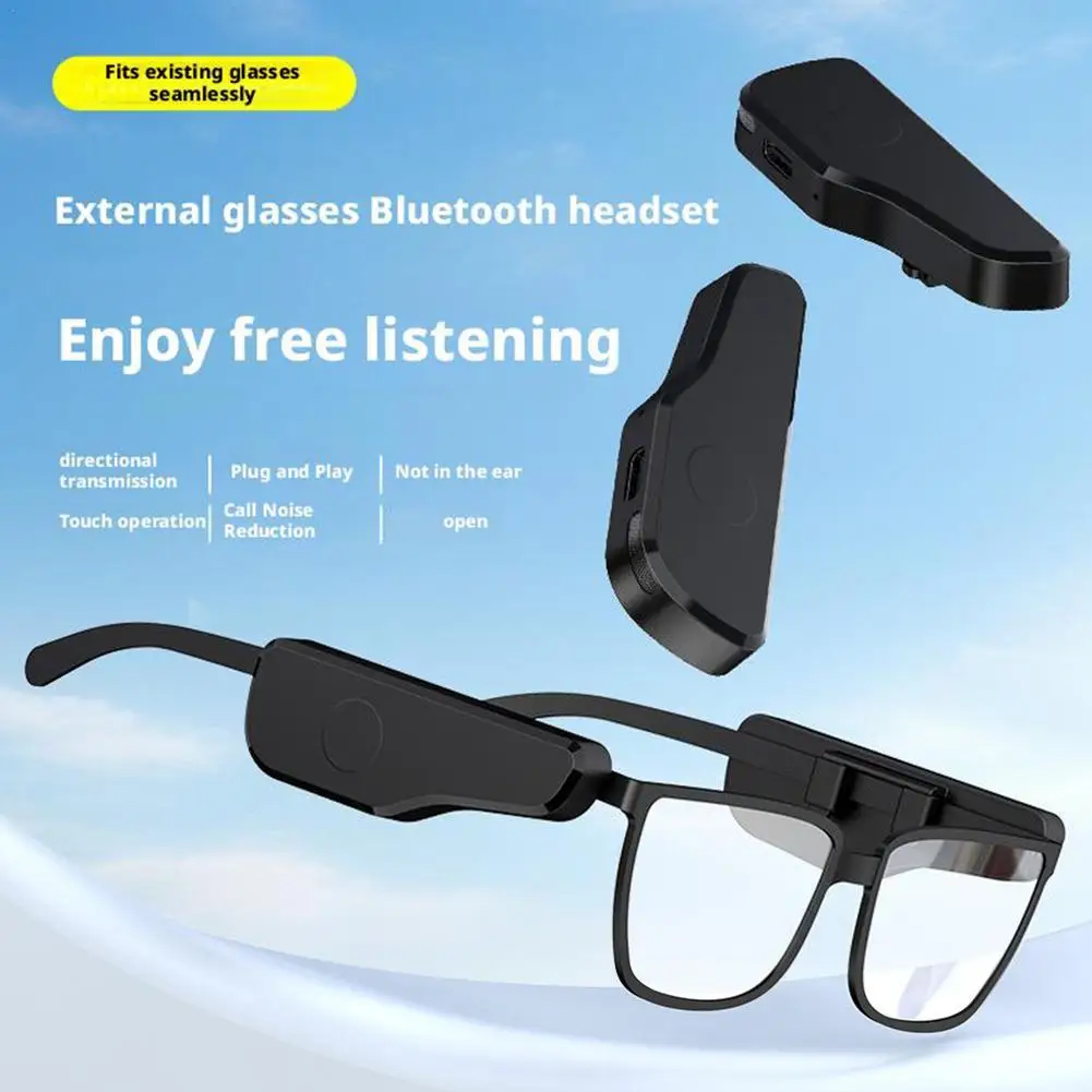 

Wireless Open-Ear Audio For Your Glasses | 32-hour Bluetooth Playtime Bluetooth 5.3 Deep Bass Sound Earbuds Hands-free Call
