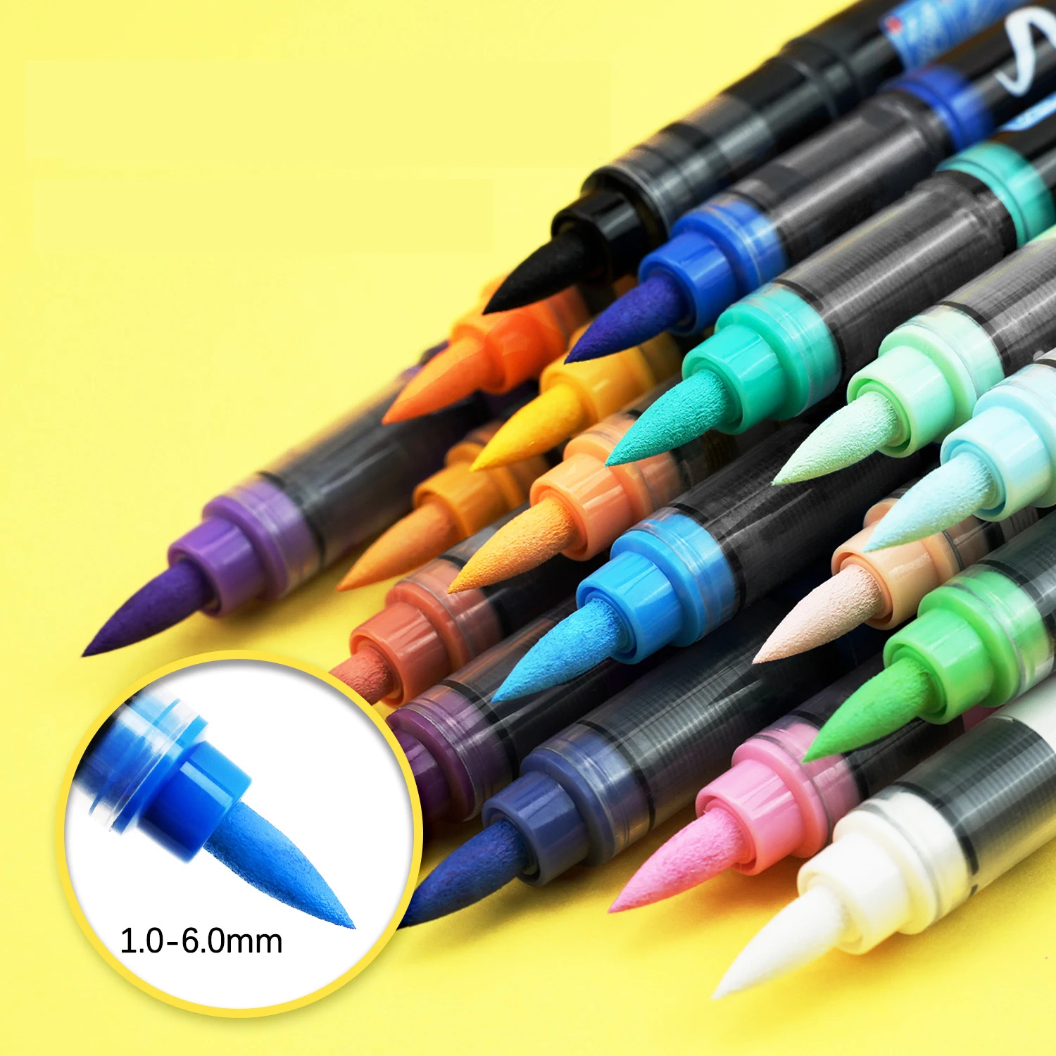 Direct Liquid Watercolor Pen 12/24/36 Color Set Soft Head Acrylic Markers Plumones Glass,Stone,Plastic,Art Painting Graffiti Pen