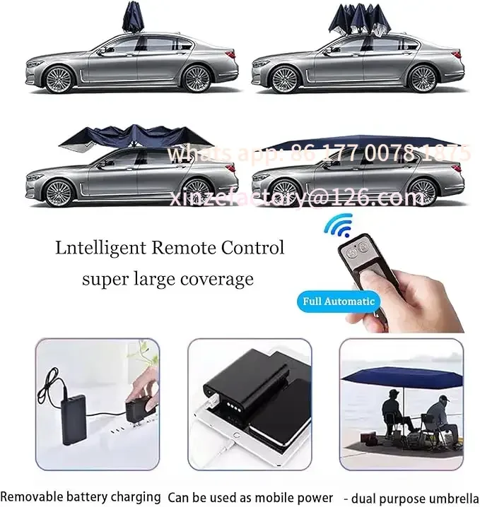 Personalizable, la última tienda de campaña para coche al aire libre con Control remoto completamente automático, sombrilla, tela Oxford, cubierta duradera para coche