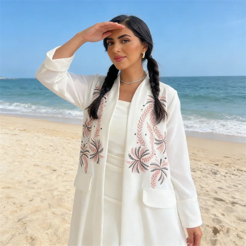 

Ramadan Eid Dubai Luxury Abaya Muslim Women Maxi Dress Turkey Kaftan Kebaya Caftan Marocain Femme Robe Kimono Islam Jalabiya New