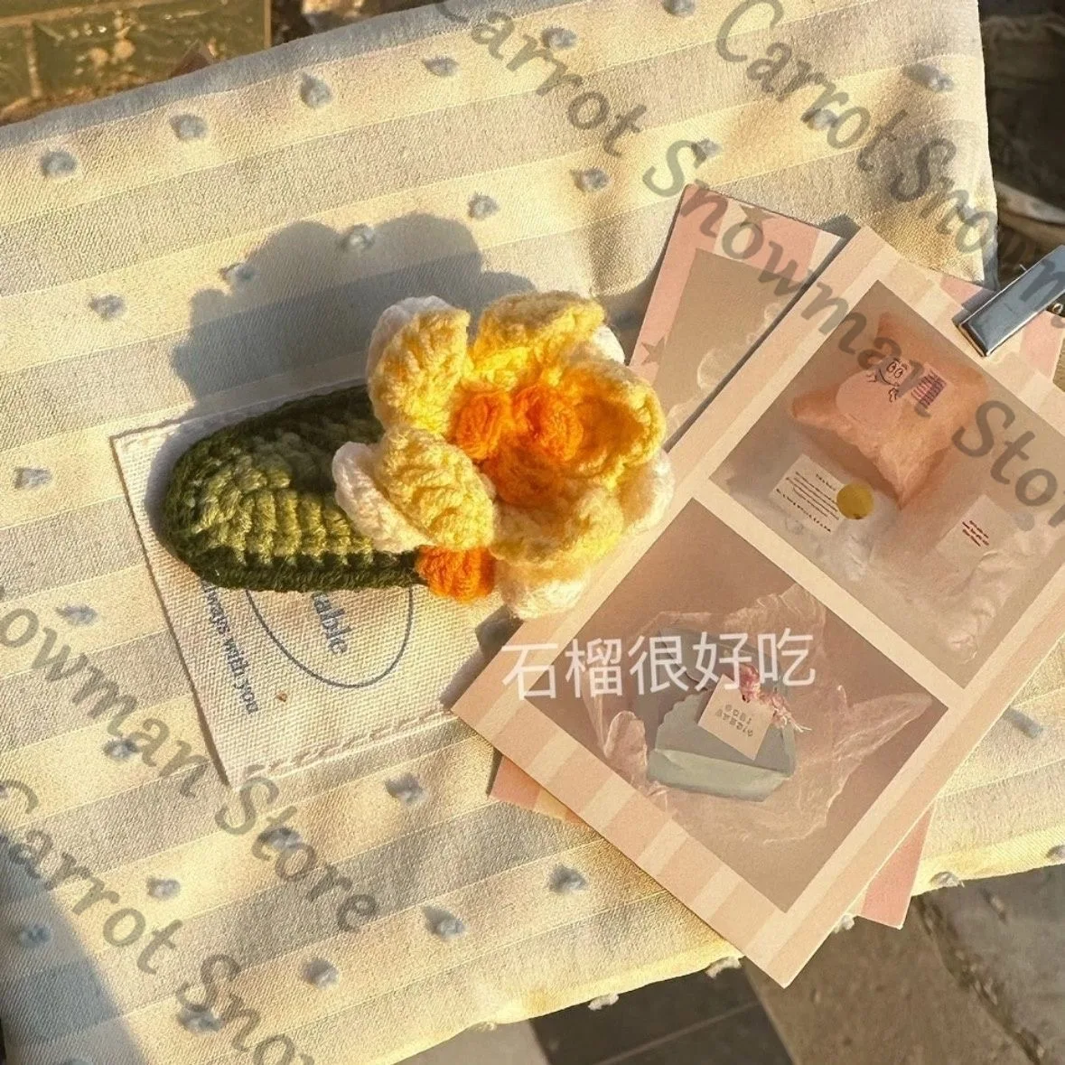 사랑과 Deepspace Zayne Jasmine 애니메이션 자용 헤어 클립 헤어 클립 니트 수제 제품 만화 선물 Cospaly 장식