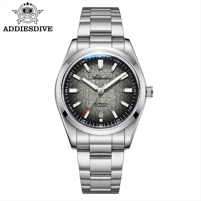 ADDIESDIVE Nieuwe 2026 Luxe Heren Mechanisch Quartz Analoog Horloge Super Lumineus Stalen Horloge 10Bar Bubble Glas Gepersonaliseerde Horloges
