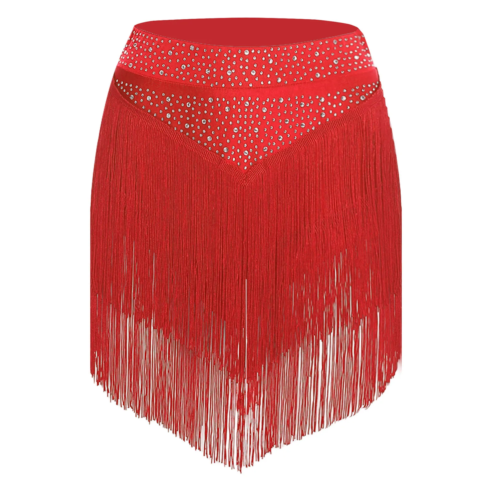 المرأة اللاتينية الرقص مهدب تنانير التانغو رومبا سامبا أداء زي تشاتشا Dancewear حزام مطاط الطبقات شرابات تنورة