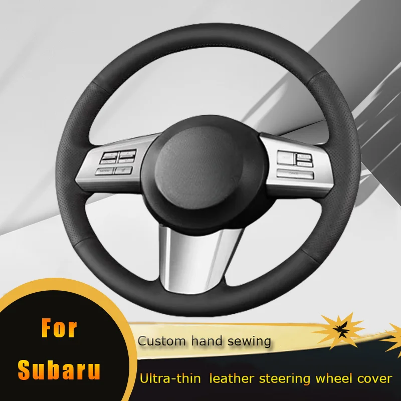 

DIY Car Steering Wheel Cover Non Slip Perforated Leather For Subaru Outback 2010 2011 2012 Legacy 2009-2012 Car Accessories