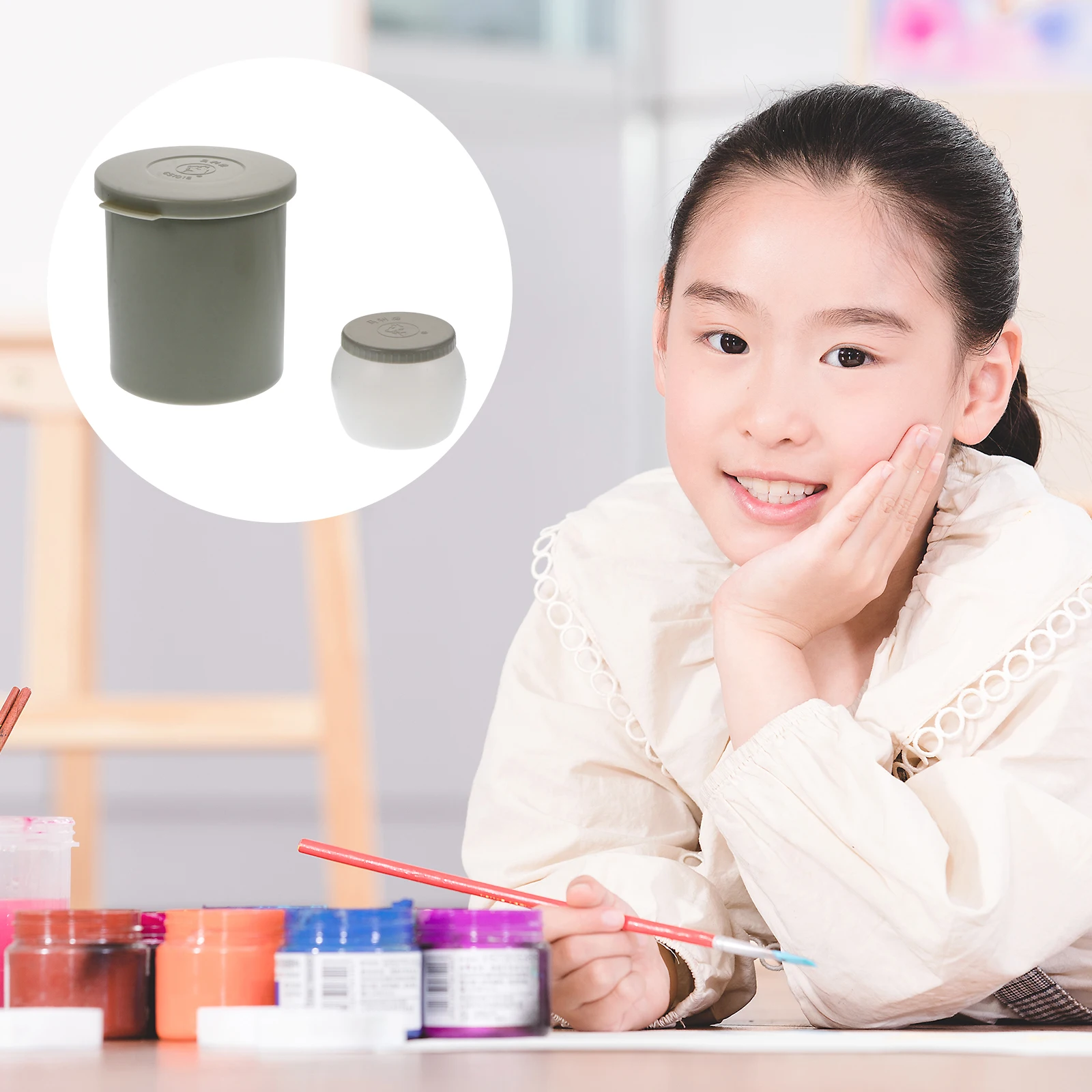 

Plastic Stainless Steel Painting Brush Washing Bucket Professional Oil Pencil Lightweight Durable Compact Cleaning drying Art