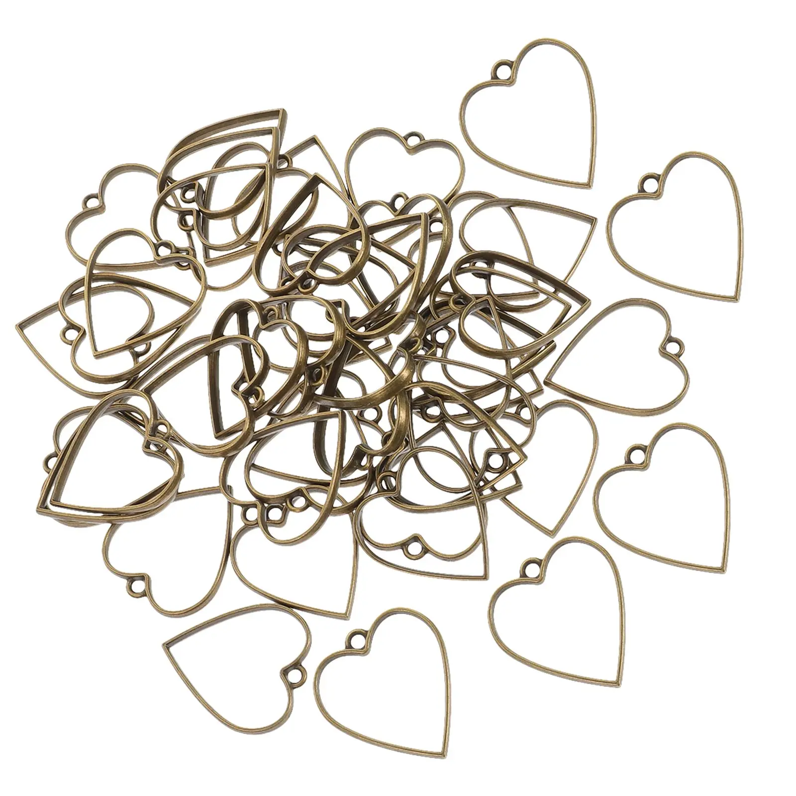 

50 Pcs Jewelry UV Oil Dripping Border Charms Necklace Pendants Manual Hollowed Handmade Accessories Tray Open Bezel Base