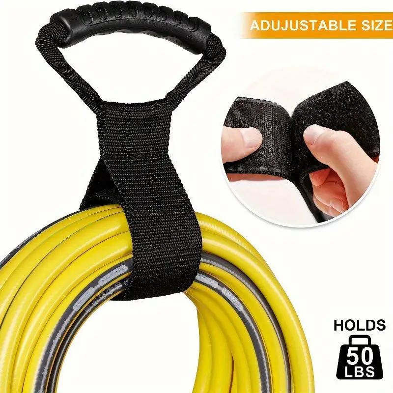 

1Pc Portable Heavy Duty Storage Straps, Belt-Hook Extension Cord, Cable Hose Holder, Organizer with Garage Pool Carrying Hangers