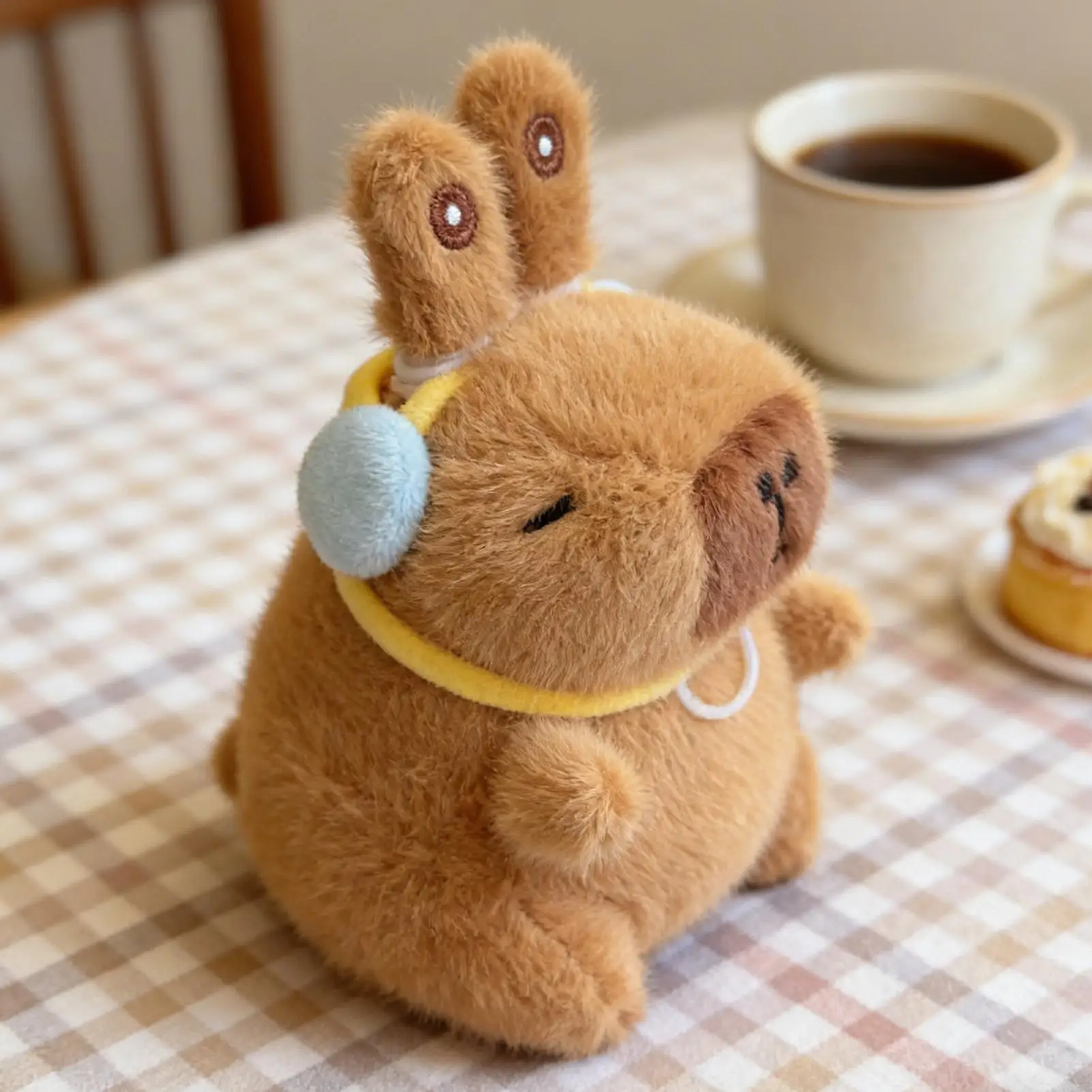 Porte-clés pour femmes animaux compacts Capybara porte-clés en peluche Capybara porte-clés sac à dos pendentif pour hommes femmes garçons filles jeunes adolescents