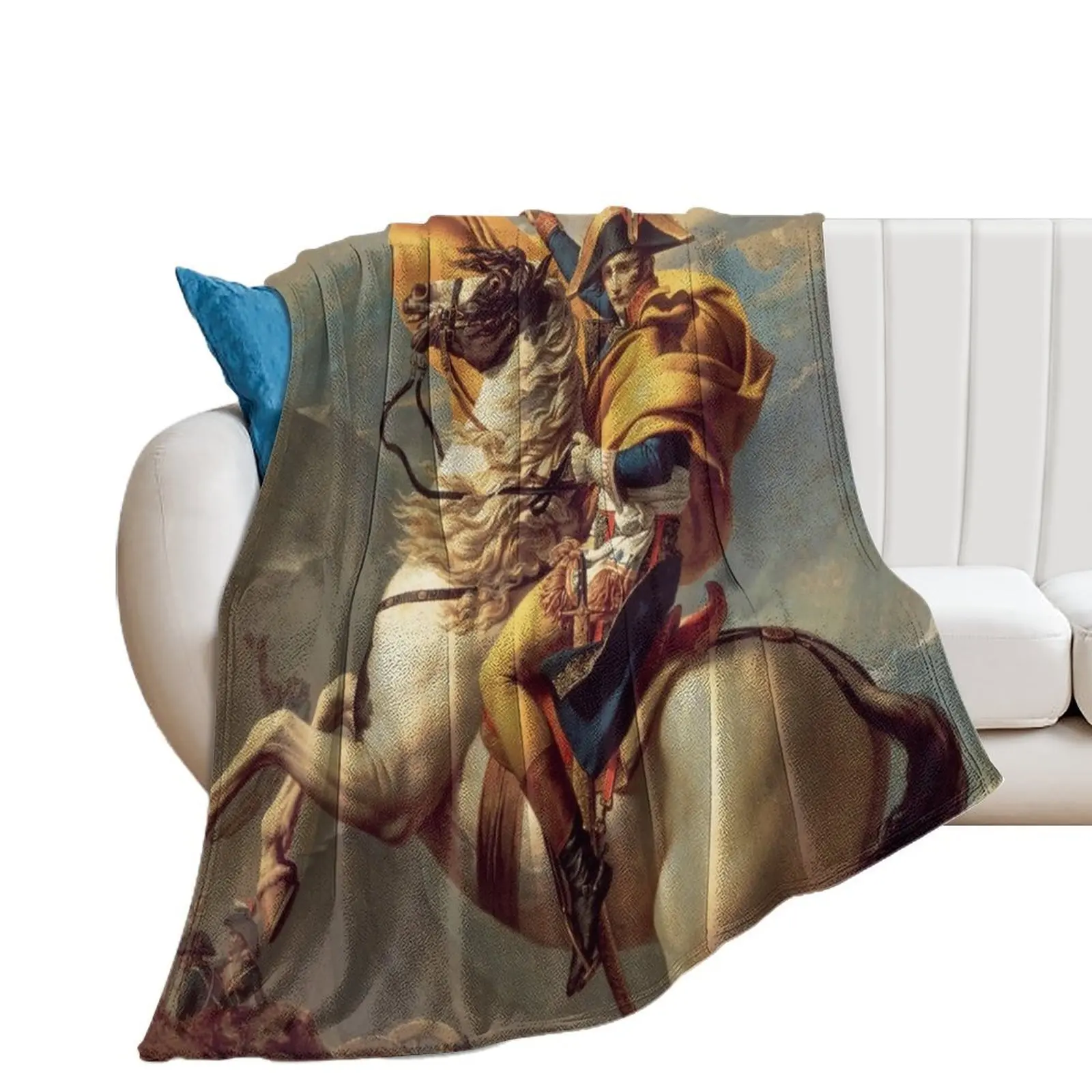 

Napoleon Crossing the Alps Throw Blanket for sofa bed plaid Hairy sofa bed Blankets