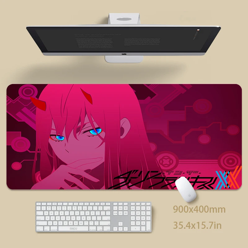 

Large Mousepad Gamer Mousepads Keyboard Mat Desk Rug Zero Two Pc HD Desk Mats Company Mouse Pad For Gift