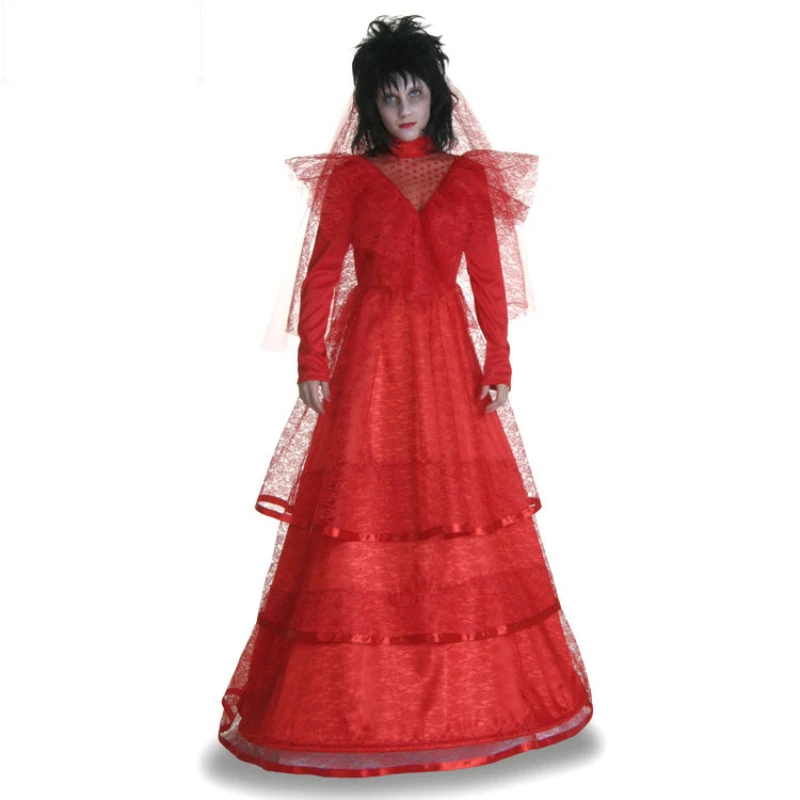 

Halloween Ghost Bride Cosplay Ghost Bride Dress Stage Performance Costume Vampire Devil Science Weird Bride Cosplay Costume