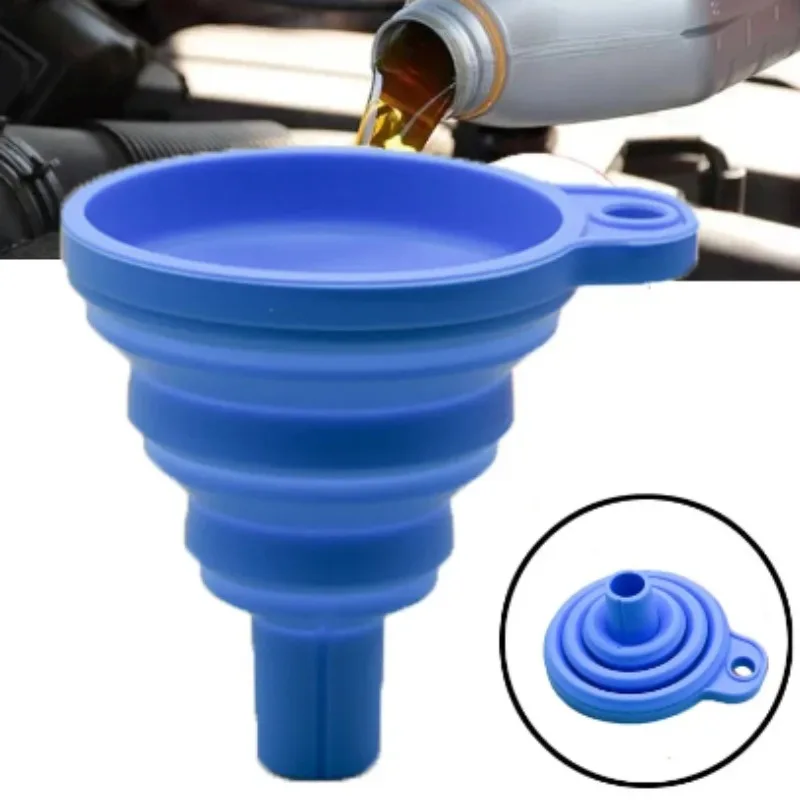 

Car Engine Funnel Silicone Liquid Funnel Washer Fluid Change Foldable Portable Auto Engine Oil Petrol Change Funnel Universal