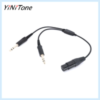 FRT Airbus XLR5 to GA Dual Plug Adapter | 5-Pin to PJ-068/PJ-055 | Kevlar-Reinforced Cable | Professional Aviation Use