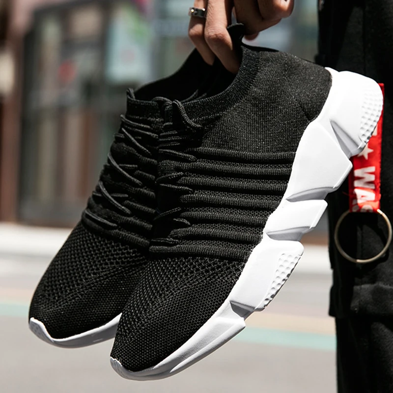 Hot New Men Shoes Chunky Sneakers Mesh Breathable Summer Fashion Platform Lightweight Men's Casual Shoes White Big Size 36-47