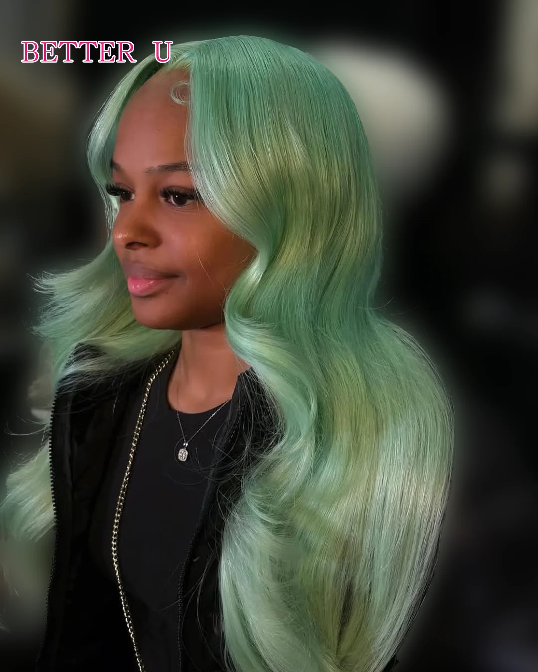 

13x6 Mint Green Transparent Lace Front Human Hair Wigs Body Wave Brazilian PrePlucked Blonde Colored Light Green Human Hair Wig