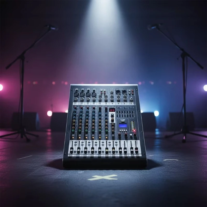 Professional 8-channel mixer XP-8 audio sound card tuner, suitable for recording studios, music production, podcast live