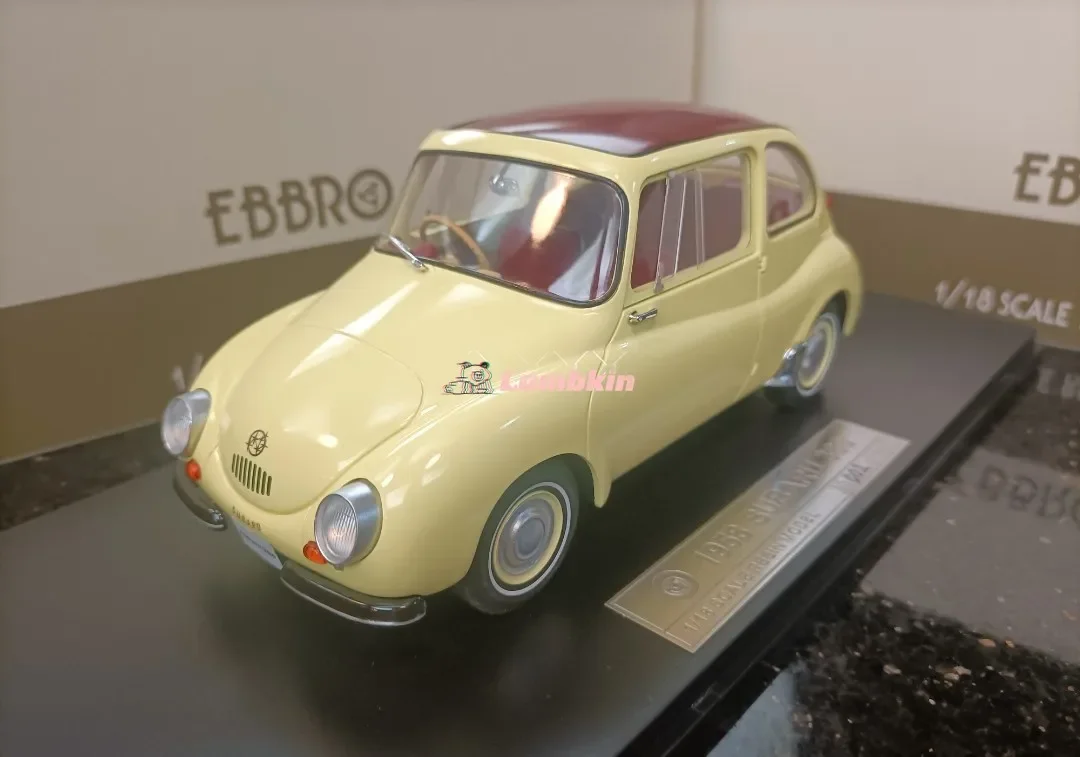 Ebbro 1:18 For Resin Mini Beetle Classic Car Model 360 1958 Yellow Gifts Ornaments Miniature Collections