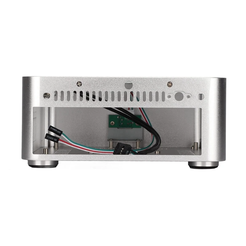 Hot Aluminum Chassis Small Desktop Computer Case PSU HTPC Mini-ITX PC Case 2 USB 3.0 Ports