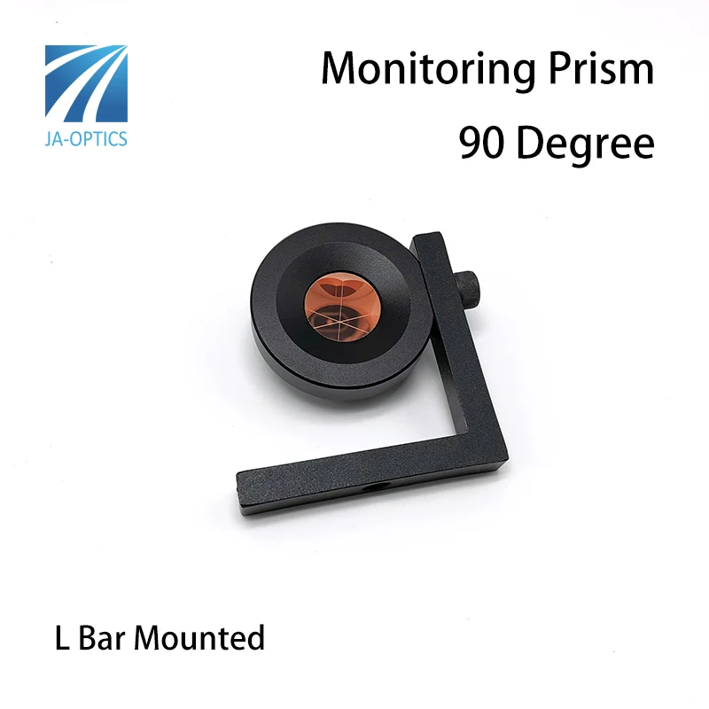 JA-OPTICS 90 Degree Monitoring Prisma, 1 Inch Mini Prism with L Bar for Surveying and Mapping