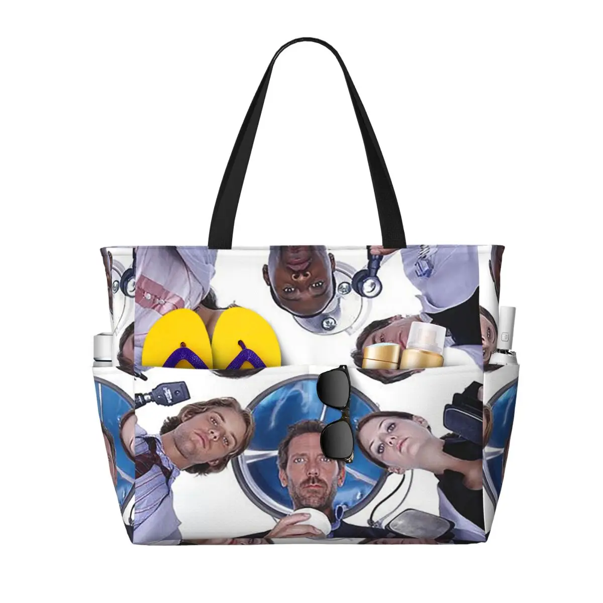 

House MD TV Show Beach Tote Bag Sport Gym Yoga Duffle Large Tote Bag Women Travel Bag Fitness bag