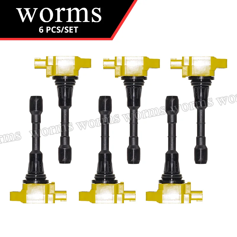 

Worms High Performance Ignition Coil Racing 6PCS Set For Nissan Infiniti 370z G37 3.7L V6 22448-EY00A