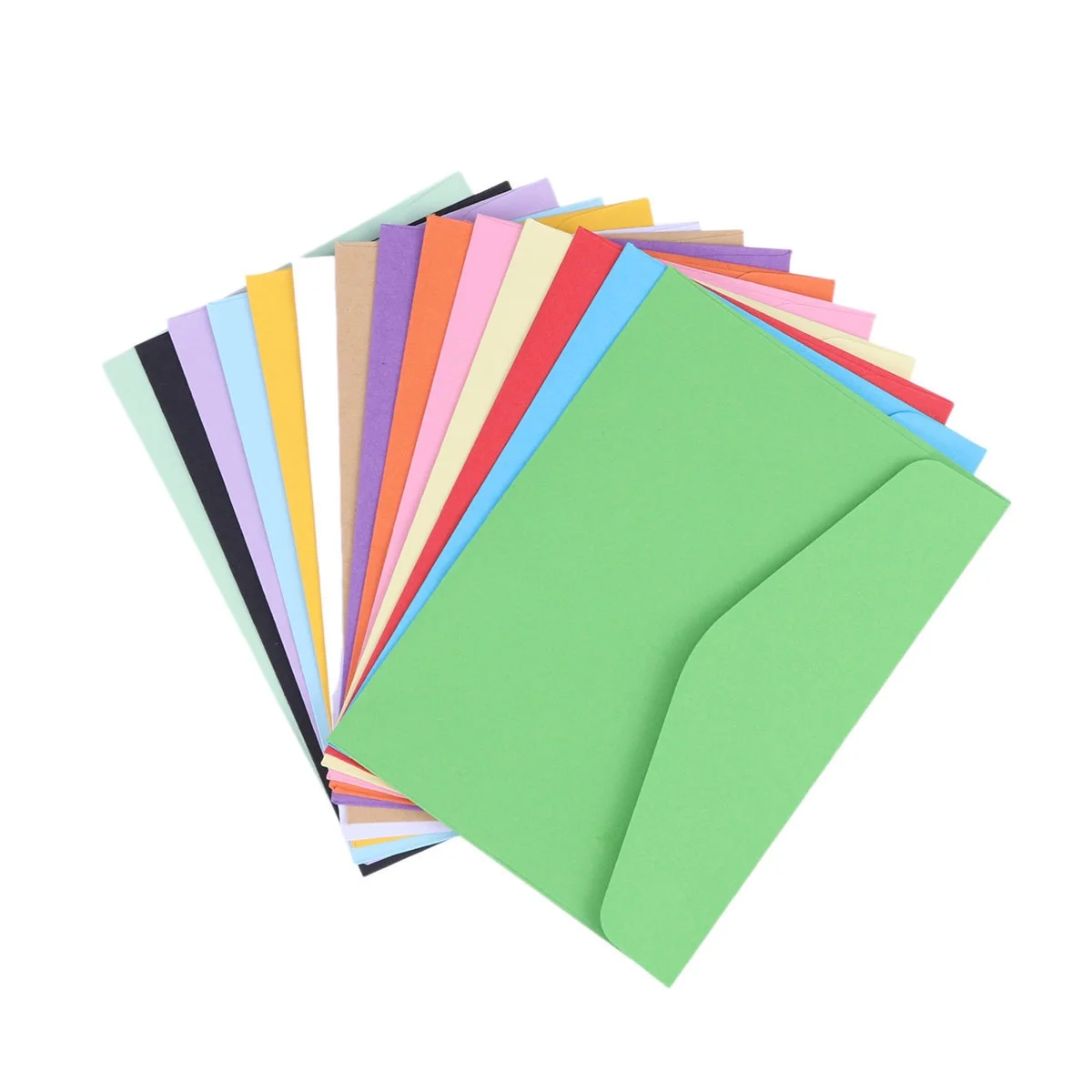 

100 Pcs Mini Envelopes Blank Stationery Gift Card Solid Photo Letter Candy Colors Simple Nice Flap Stick