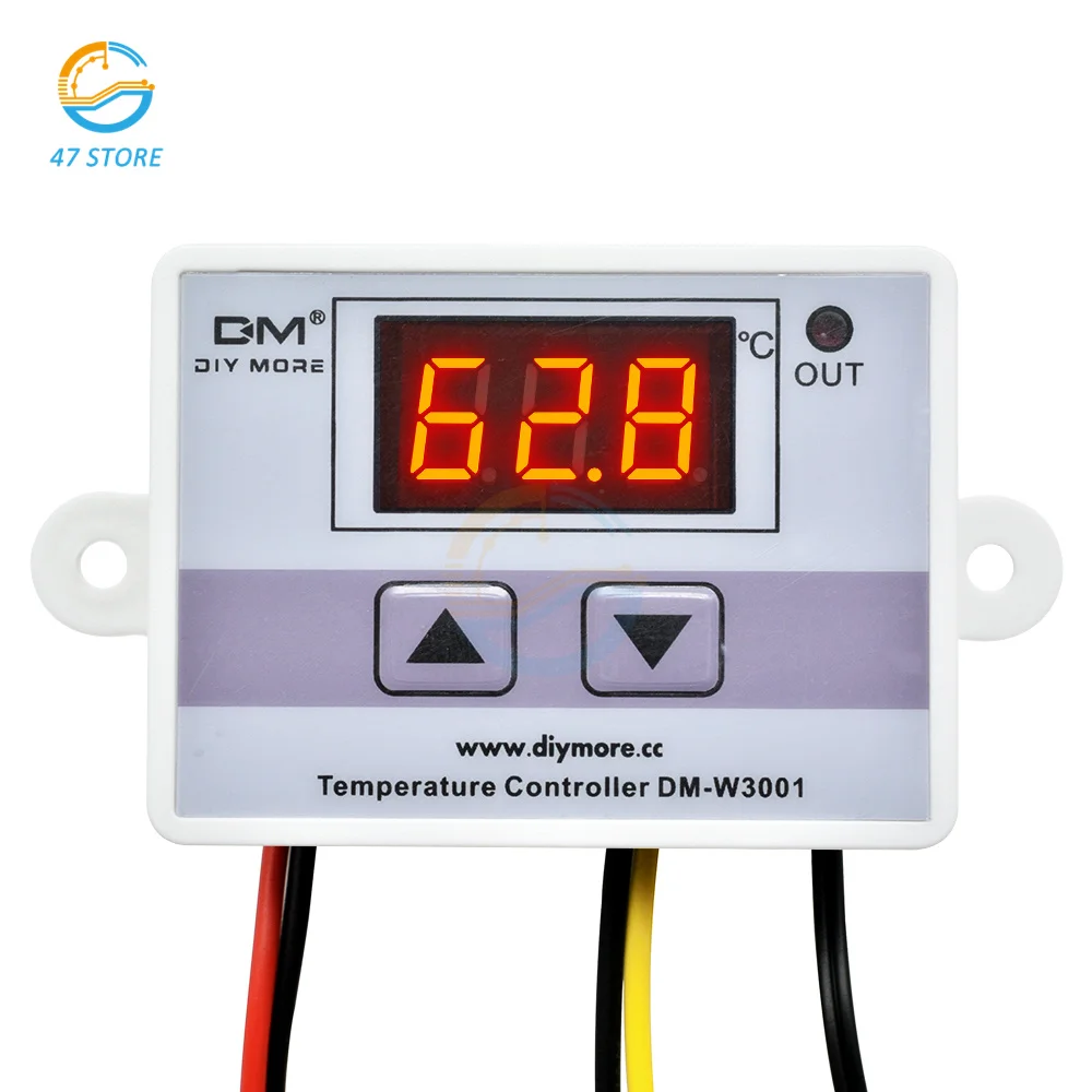 Digital Temperature Controller  DC 24V 110V-220V 12V LED Temperature Controller Thermometer Thermo Controller with Switch Probe