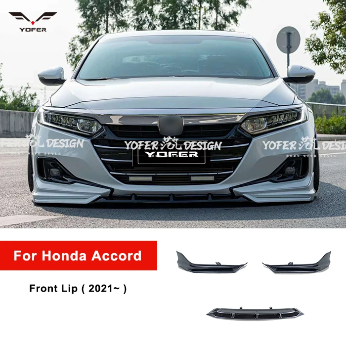 Yofer newest front bumpers diffuser car accessories bodykit front lip bumpers for Accord2021+