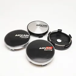 4pcs 60mm Auto Wheel Center Hubcaps for ADVAN Racing Japan Car Styling Rims Hub Cover Cap Emblem 56mm Badge Stickers