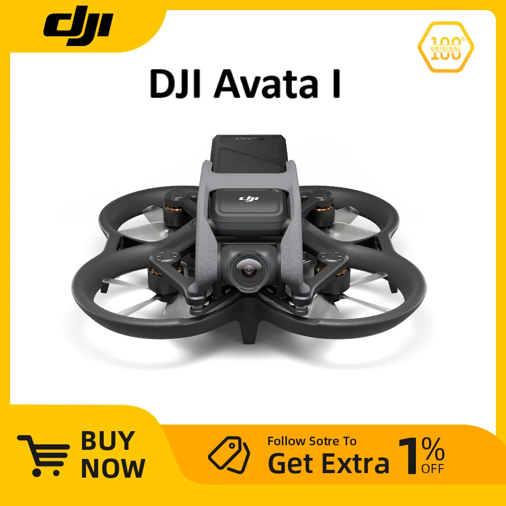 DJI AVATA Drone Only FPV Quadcopter 4K HD Camera Super-Wide 155° FOV, Built-in Propeller Guard, HD Low-Latency Transmission