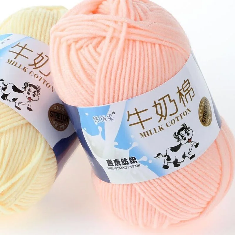 50g/set Milk Cotton Yarn Fine Quality Hand-Knitting Thread Soft Warm DIY Cotton Threads Baby Wool for Hand Knitting Crochet Yarn