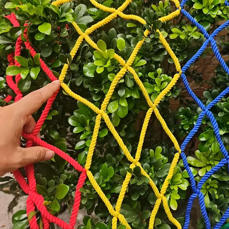 Buntes Nylon-Netz, Kindersicherheitsnetz, Anti-Fall-Netz, Balkon, Fenster, Treppe, Deck, Fußballplatz, Zaun, Schutz, Baby, Katze, Hund – Detail 2