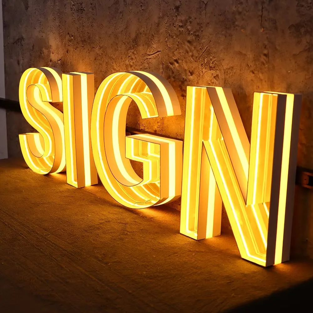 Outdoor Waterproof  3D Infinity Mirror Neon Sign Advertising Led Neon Sign for Custom Led Neon Bar Signs