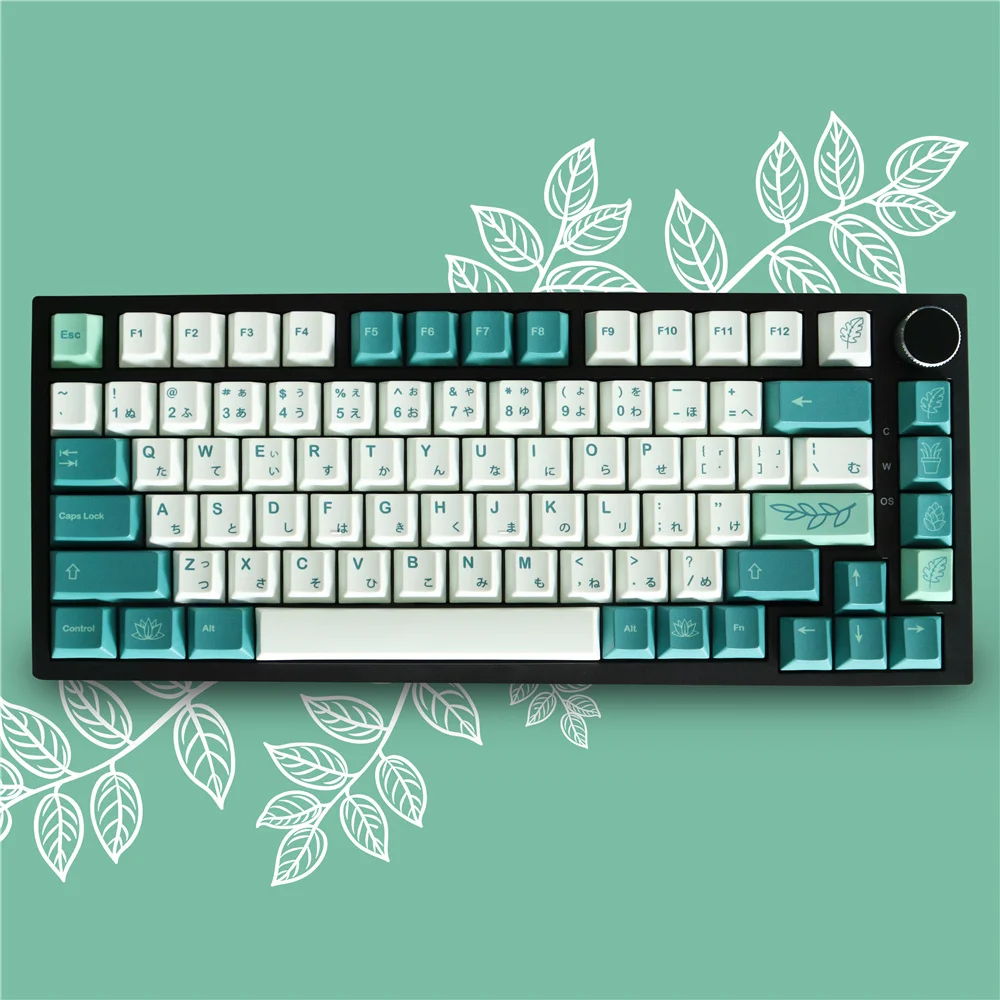 

Колпачки для клавиш Botanical Garden, колпачки для клавиш Dye Sub PBT GMK, 129 клавиш, вишневый профиль для механической клавиатуры с переключателем 61/64/104/108 Mx