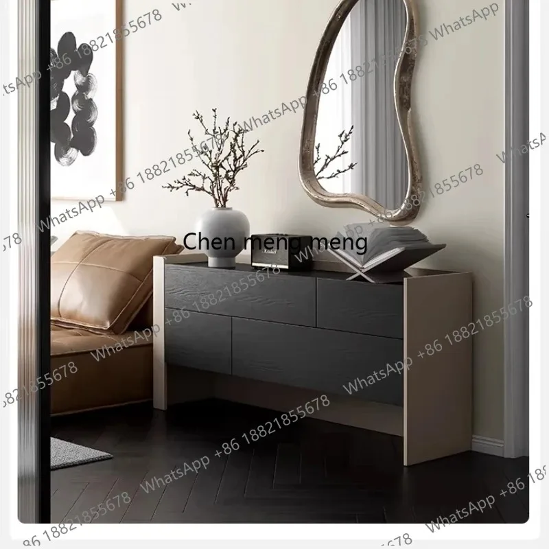 RR Italian minimalist porch cabinet with four pumps, storage against the wall, dining side drawer cabinet