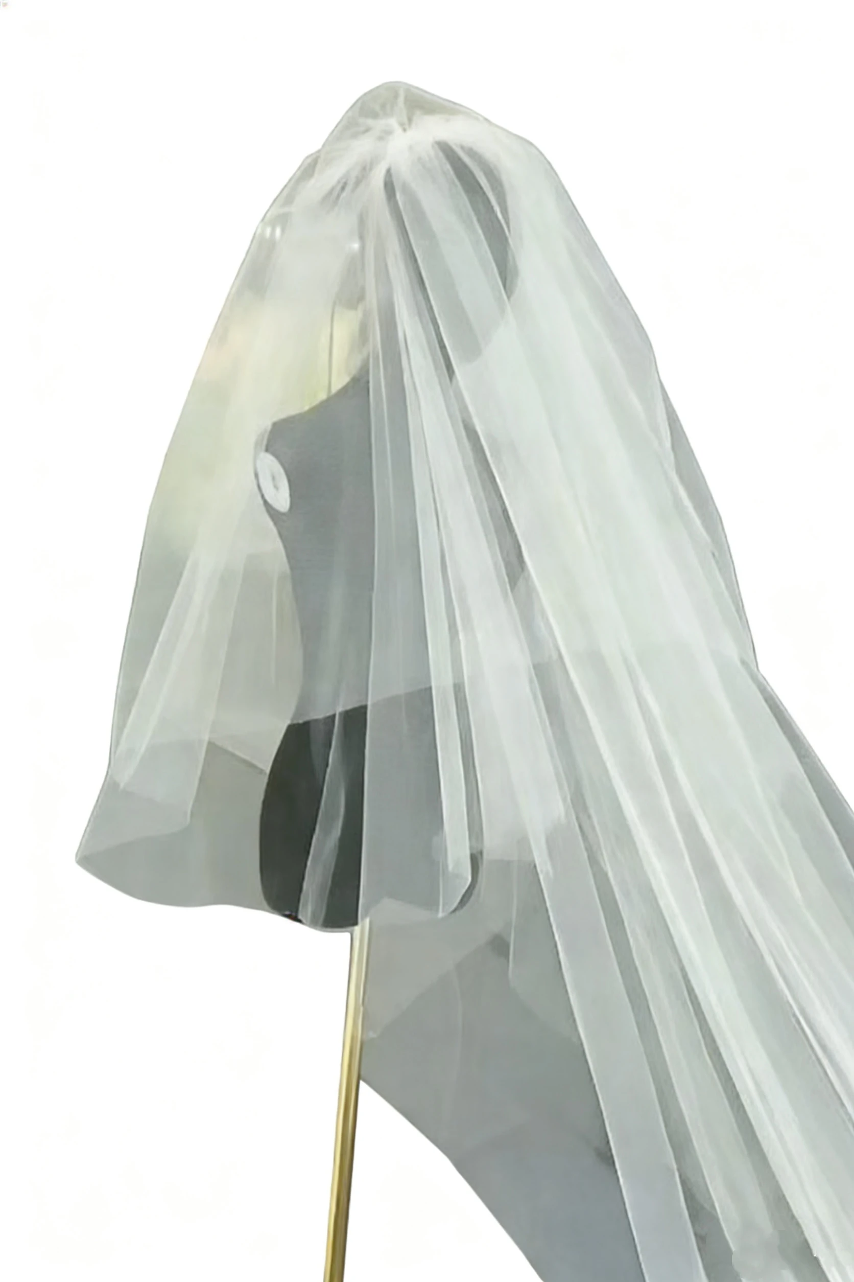 

Простая двухслойная свадебная фата длиной 3 м (350 см) для церемонии, с расческой, длинный свадебный аксессуар