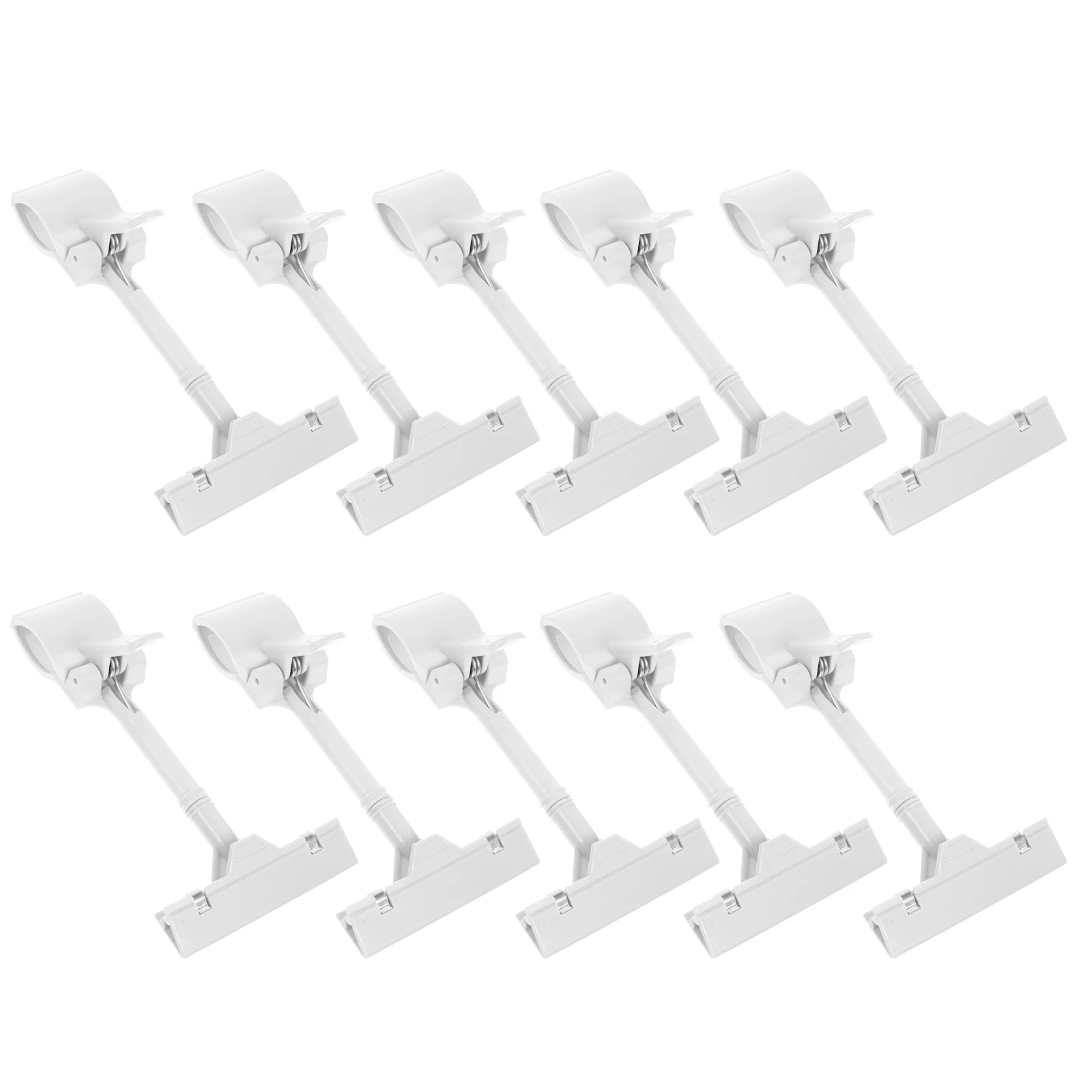 

10 Pcs Ad Folder Banner Clips Small Advertising Labels Rack Holders Business Rotating Sign Pp Adhesive