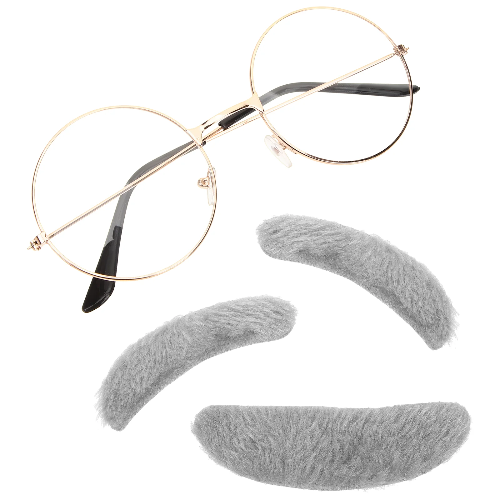 EyeblogugMustache Props 100 Denciof School Costume for Kids, Old Mortgage, Aunglasses, Man, Boys, Men, Halloween, 100th