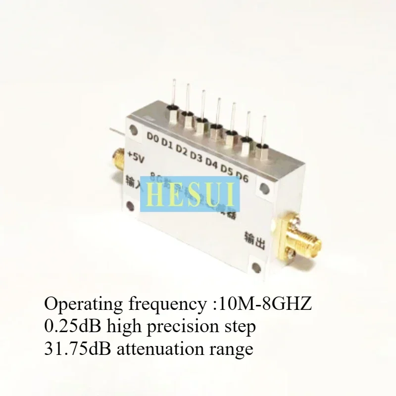 10M-8GHz digital programmable attenuator 31.75dB LSC band 0.25dB step