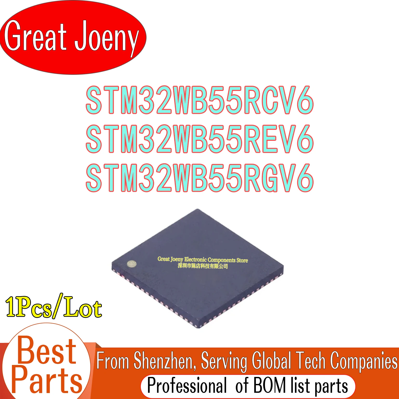 

STM32WB55 STM32WB55RCV6 STM32WB55REV6 STM32WB55RGV6 IC MCU Chipset VFQFPN-68