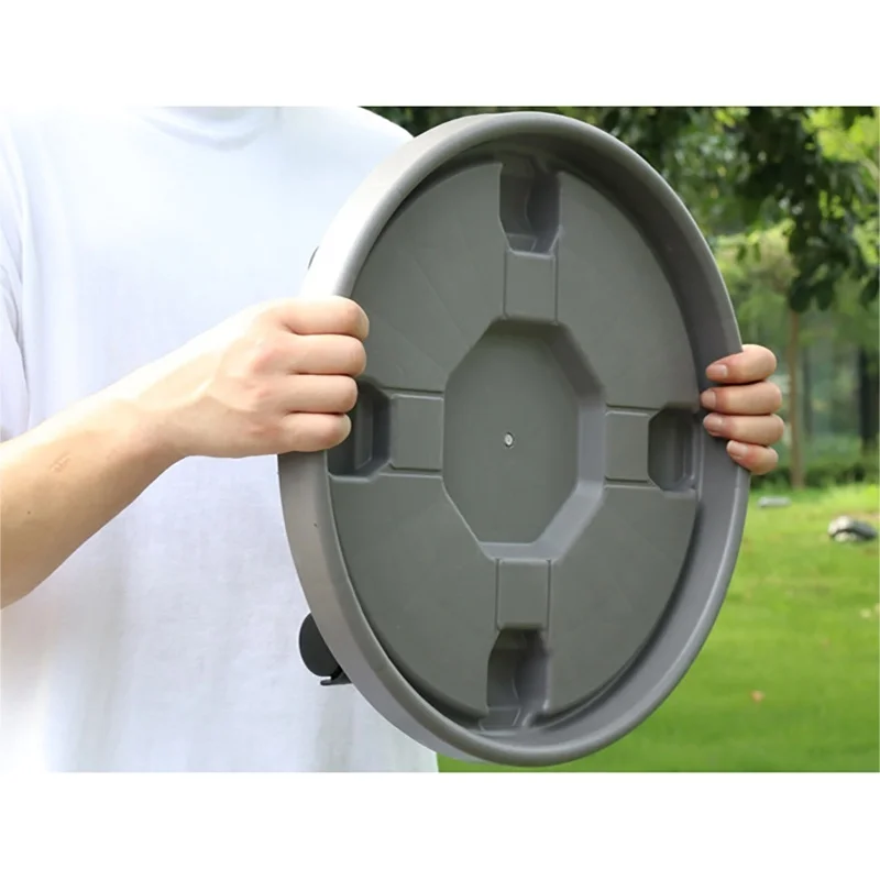 Verdicktes bewegliches Tablett mit Rolle, rundes Chassis, Topf, wasserbeweglicher Topflappen, Universalrad